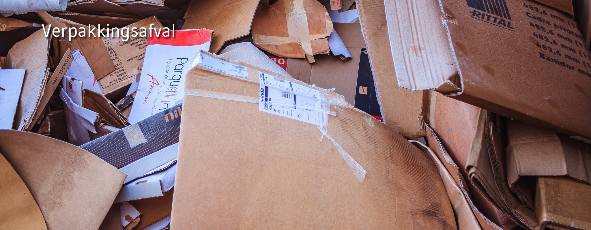 Verpakkingsmateriaal klaar om gerecycleerd te worden